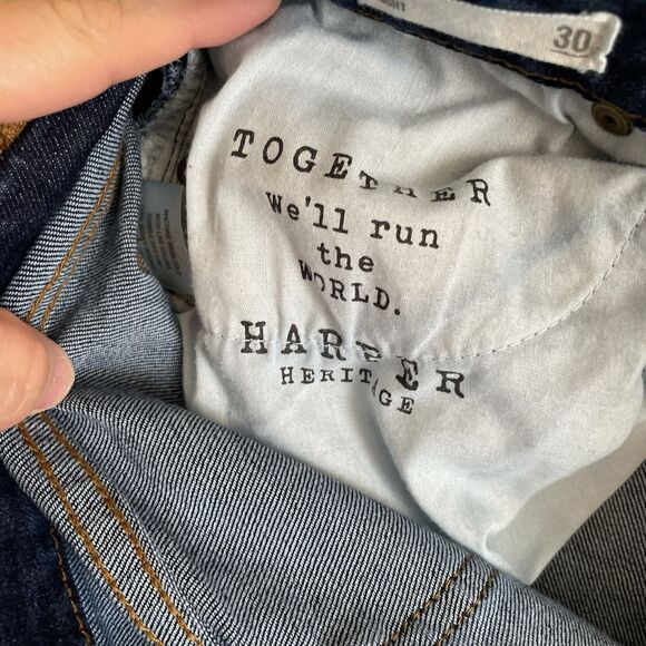 Harper Heritage Jeans Women's Size 30 High Rise Straight Raw Hem Stretch Cropped - Picture 6 of 11